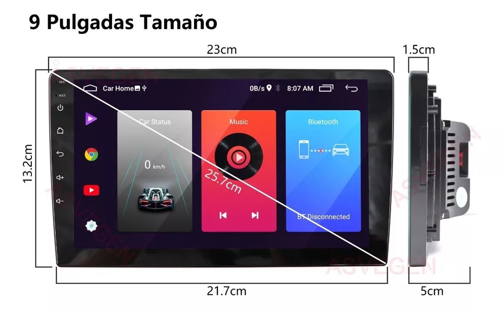 RADIO DE COCHE 32GB + CÁMARA DE REVERSA DE REGALO + MICRÓFONO PARA LLAMADAS