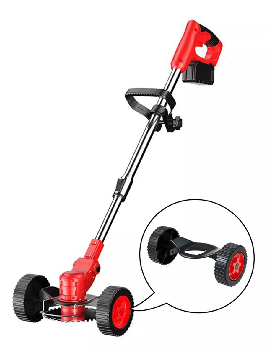 Cortador de Césped Sin Cable + 2 Baterías Recargables Accesorios y Ruedas Bilaterales de Regalo