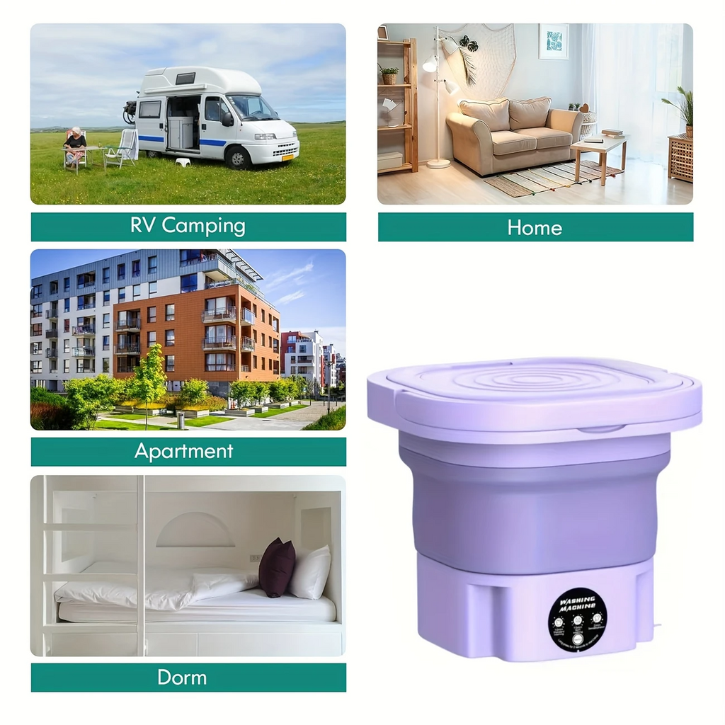 Lavadora Plegable de Ropa Portátil