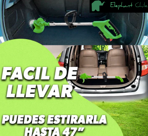 Cortador de Césped Sin Cable + 2 Baterías Recargables Accesorios y Ruedas Bilaterales de Regalo